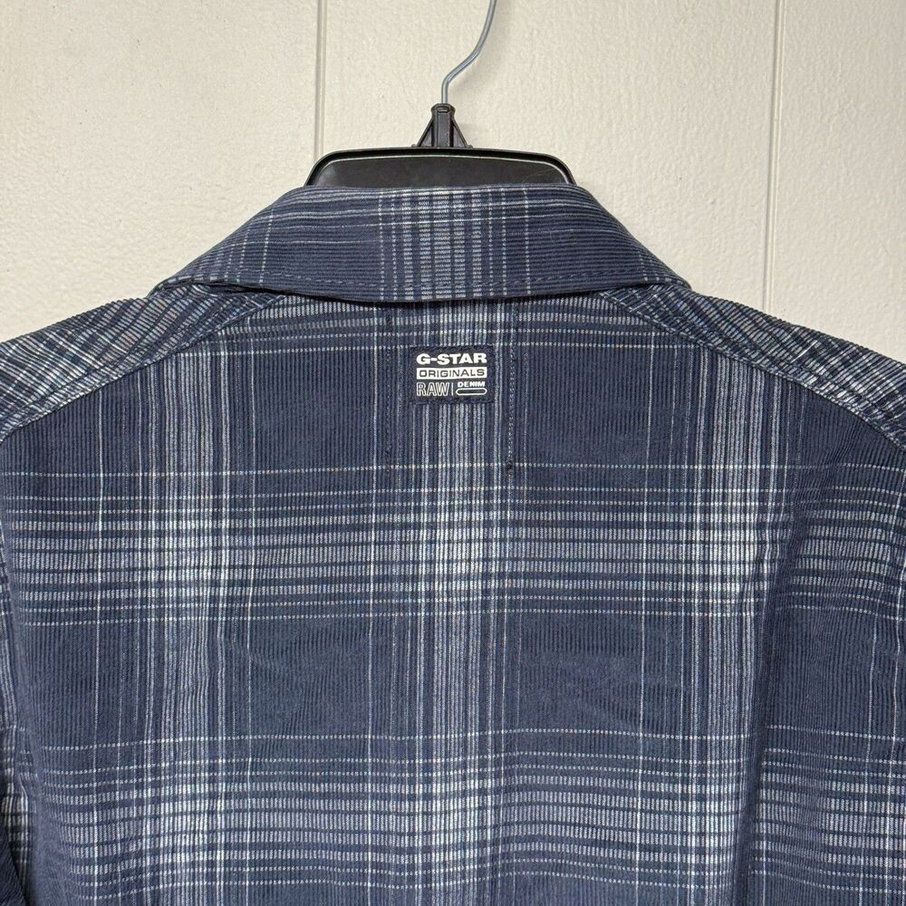 G Star Raw Corduroy Plaid Pearl Snap Button Long Sleeve Shirt Western Men S EUC - Picture 11 of 12